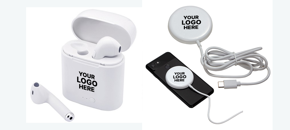 earbuds and custom mobile phones chargers - custom promotional technology products and electronics - Optamark
