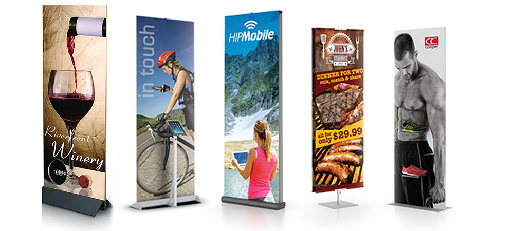 lightweight and transportable - custom banners stand - Optamark
