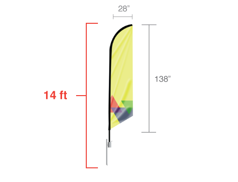 Feather Angled Flag (Large) - Optamark