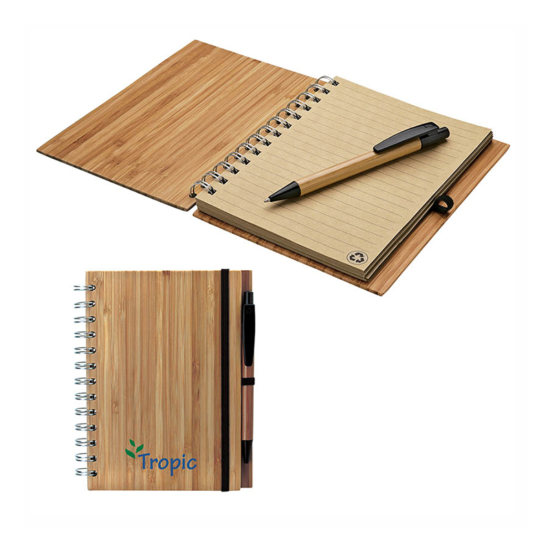 Albany Bamboo Notebook & Pen - Optamark