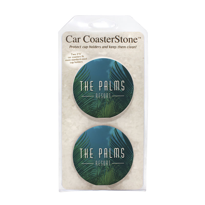 CoasterStone Absorbent Stone Car Coaster- 2 Pack - Optamark