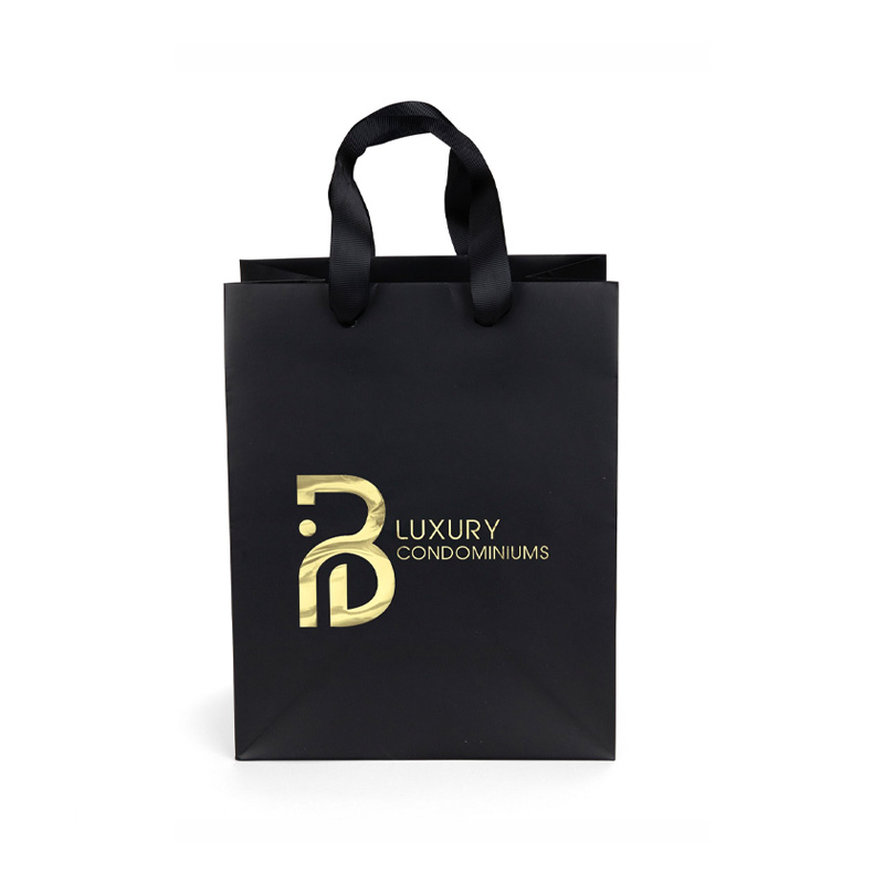 Elizabeth Ribbon Handle Matte Eurotote Bag (Foil Print)